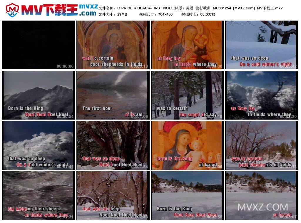G PRICE R BLACK-FIRST NOEL(风景)_英语_流行歌曲_MC801254